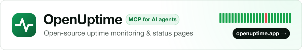 OpenUptime: open-source uptime monitoring and status pages